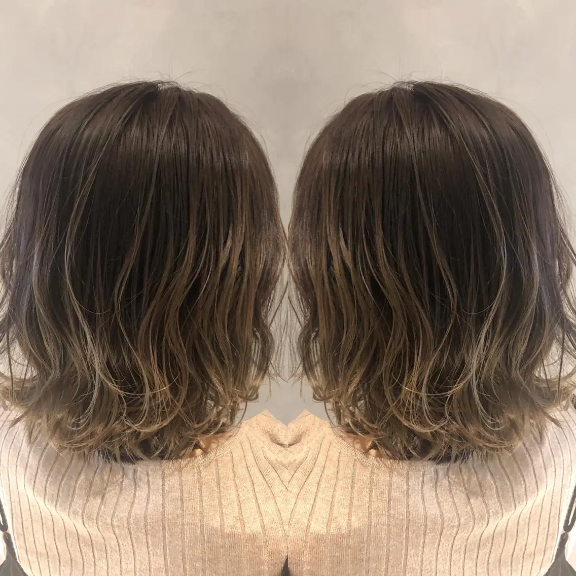 ミディアム レイヤーカット 長谷川 沙紀のヘアスタイル