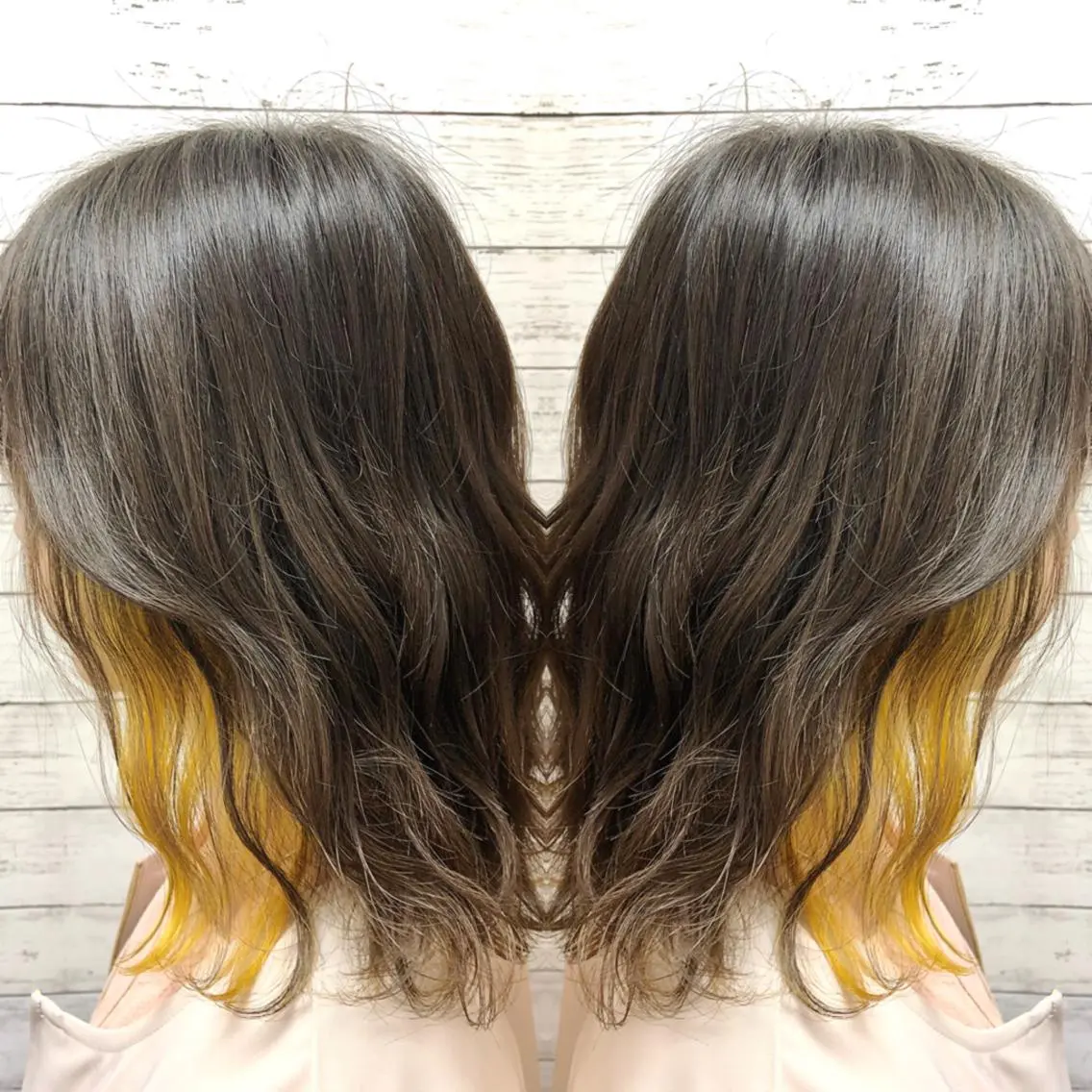 ミディアム カラー ブリーチ ヘアセット 韓国ヘア🤍髪質改善 🇰🇷AKANEのヘアスタイル