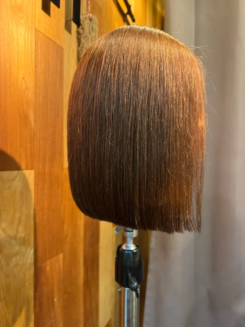 ミディアム ワンレンボブ ボブ カット トリートメント 丹 由佳のヘアスタイル