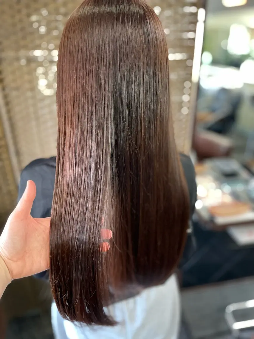 ロング カラー ブリーチ ブラウンカラー 透明感カラー ココアブラウン ダブルカラー ヘアカラー 沢田 瞳のヘアスタイル