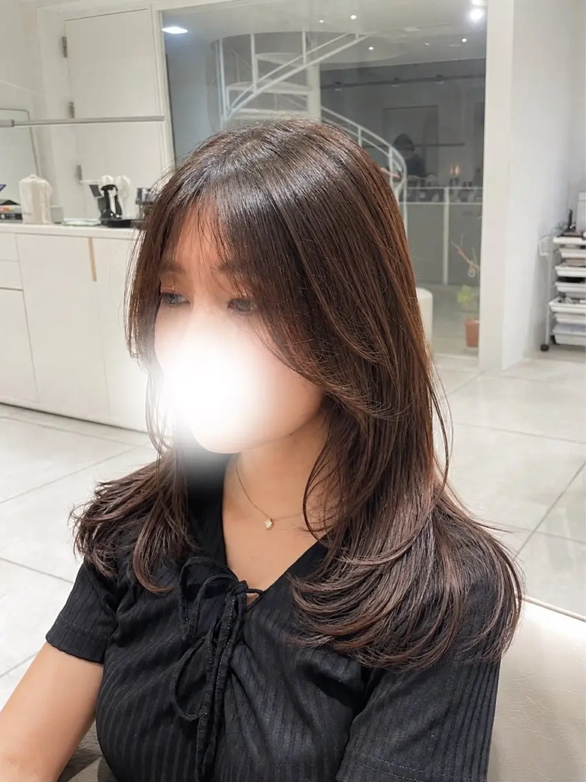 セミロング カラー 似合わせスタイル 表参道🌿ちえのヘアスタイル