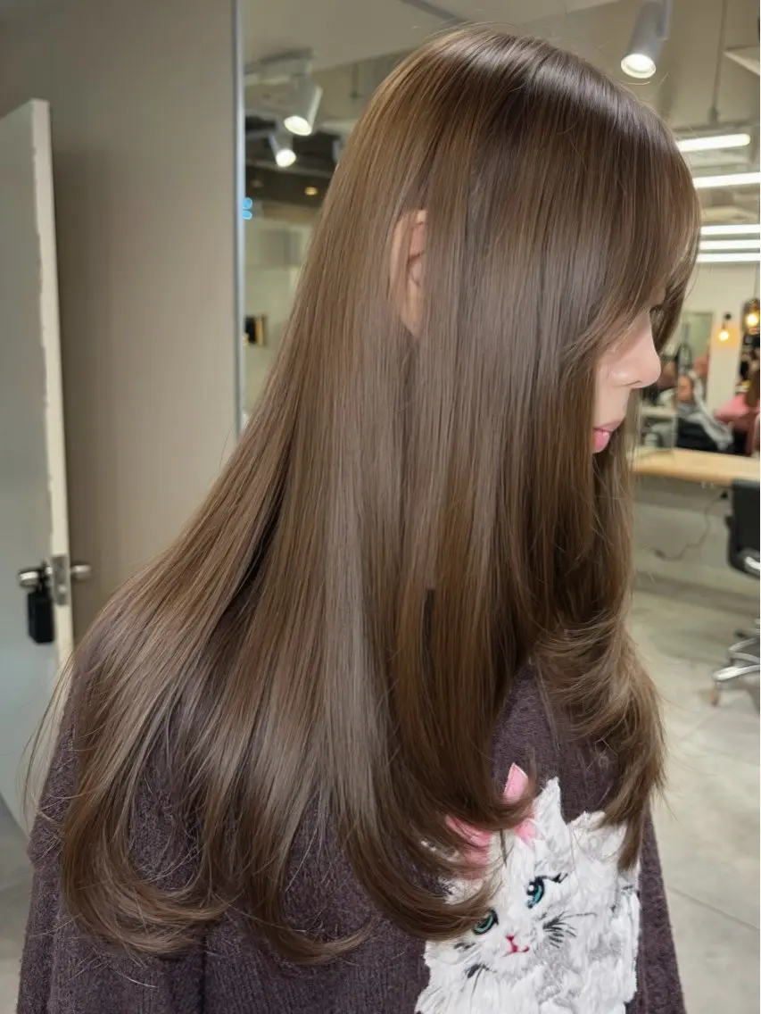 カラー ヘアアレンジ MOMO艶髪 🩵モテカラーのヘアスタイル