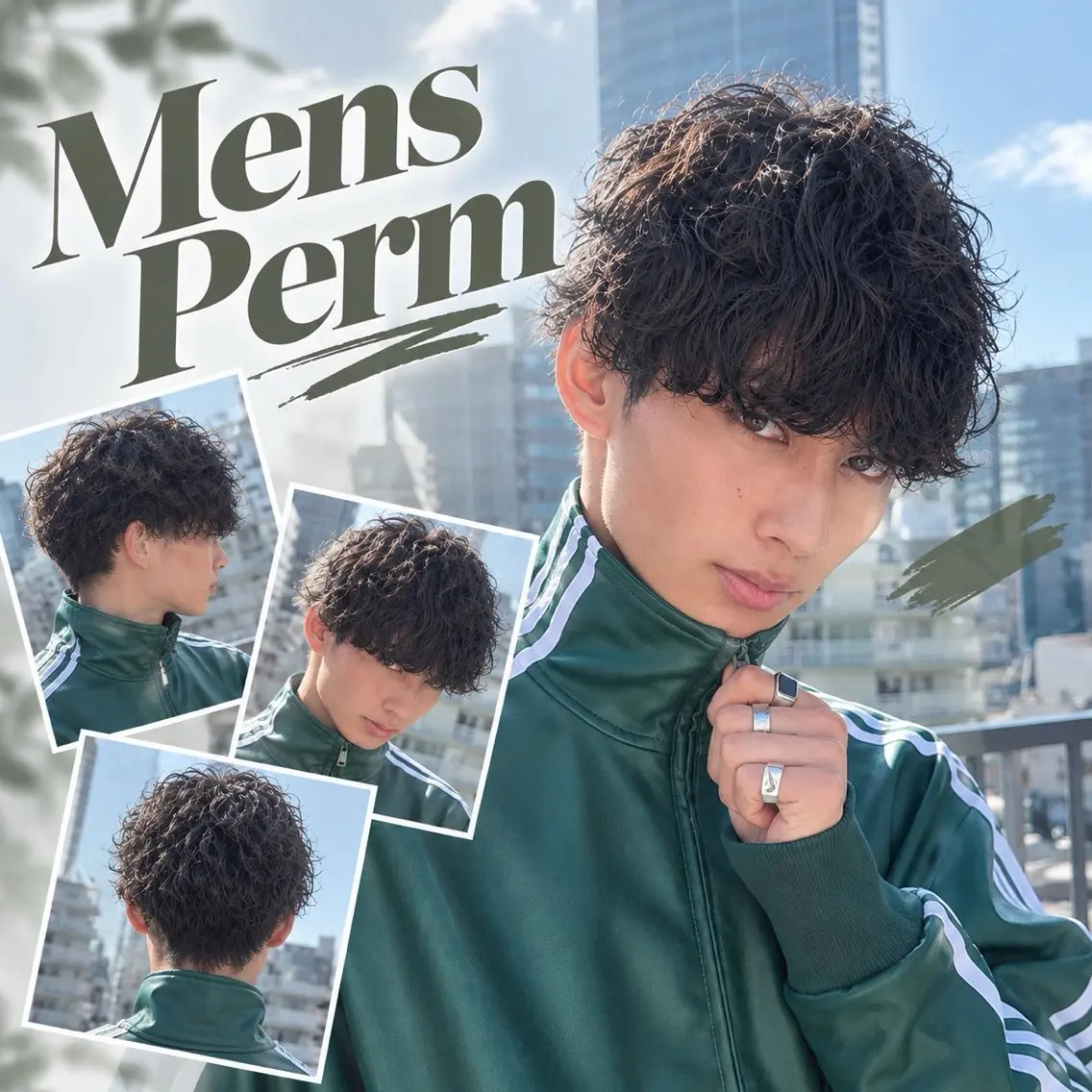 ショート パーマ メンズ カット トリートメント ヘッドスパ ブリーチなしWカラー Honokaのヘアスタイル