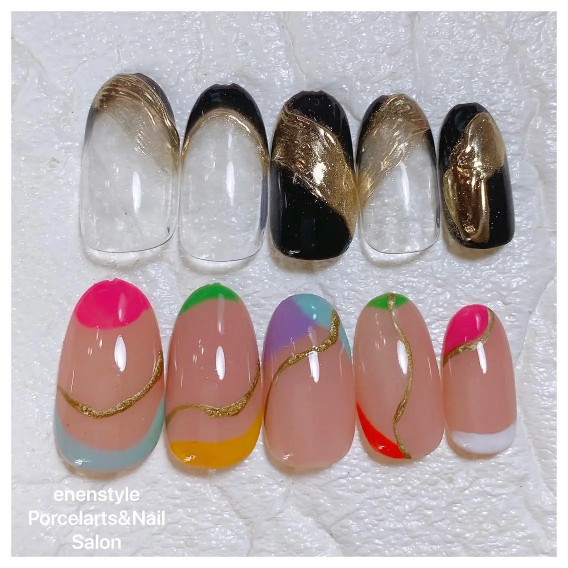 ミディアム ネイル 🐾enen style 🐾のネイルデザイン