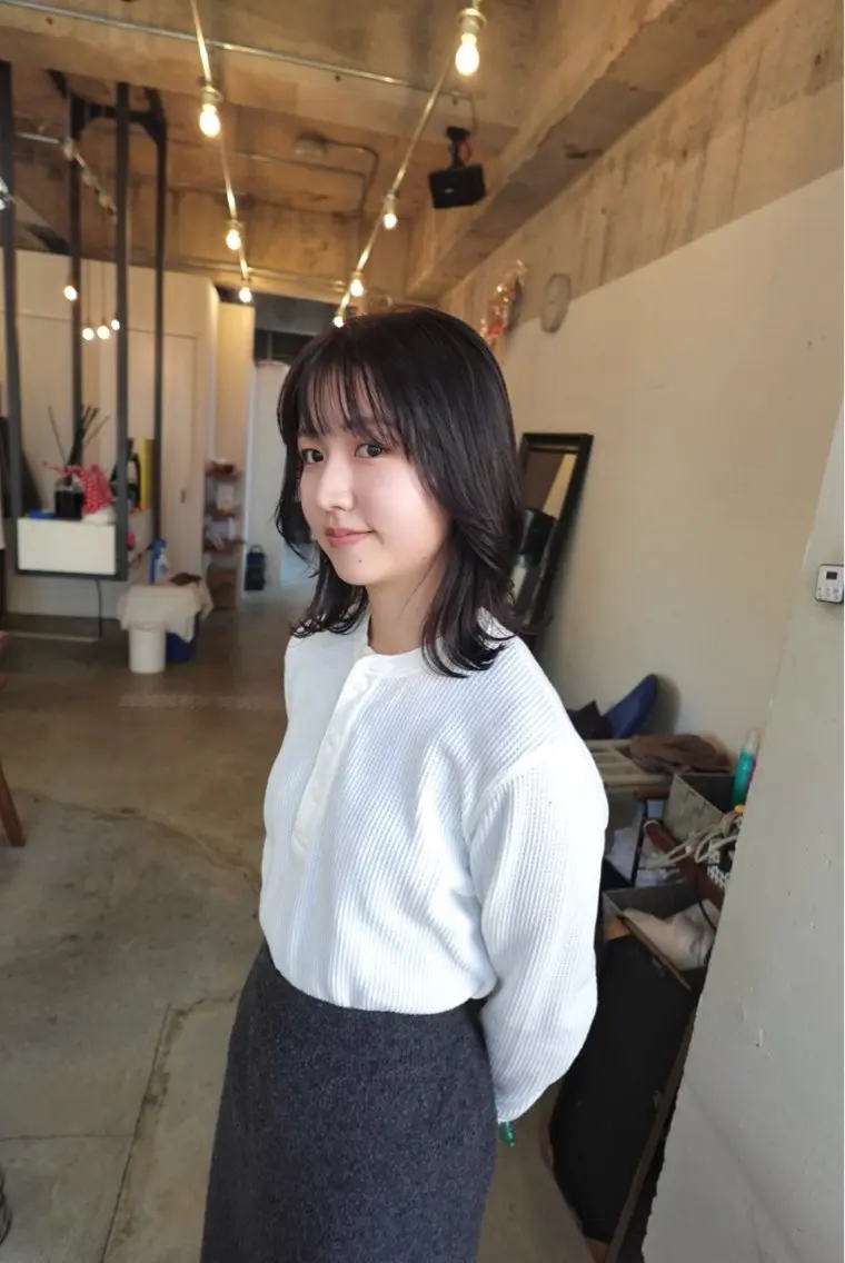 ⭐️前髪カット+透明感ケアカラー+3stepトリートメント+リファUFB⭐️の写真