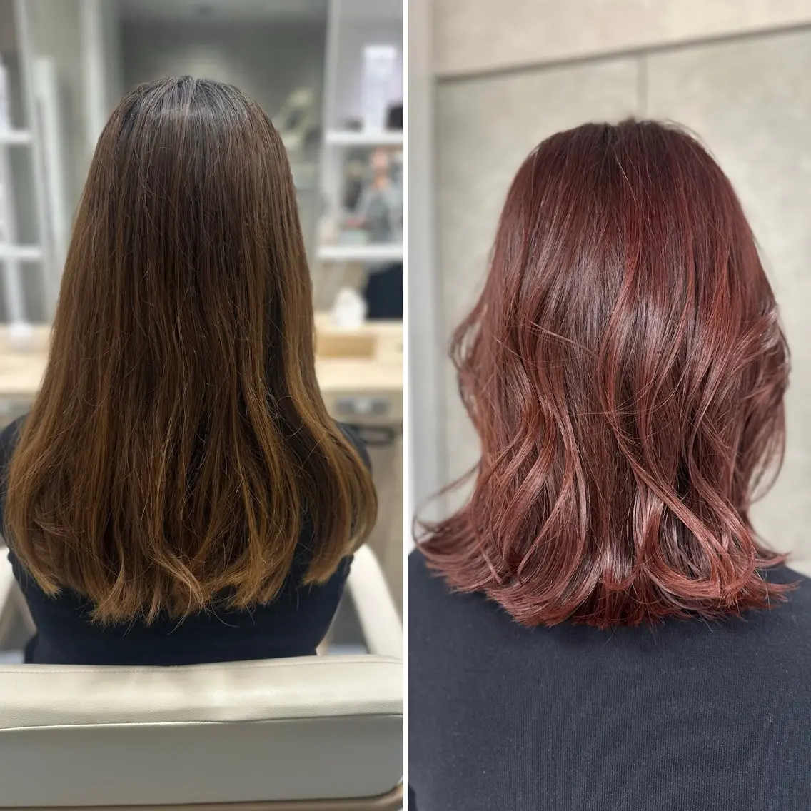 セミロング カラー ブリーチ ブリーチなしカラー 髪質改善 カット ヘアカラー トリートメント 髪質改善/縮毛矯正 /レイヤーカット岡部のヘアスタイル