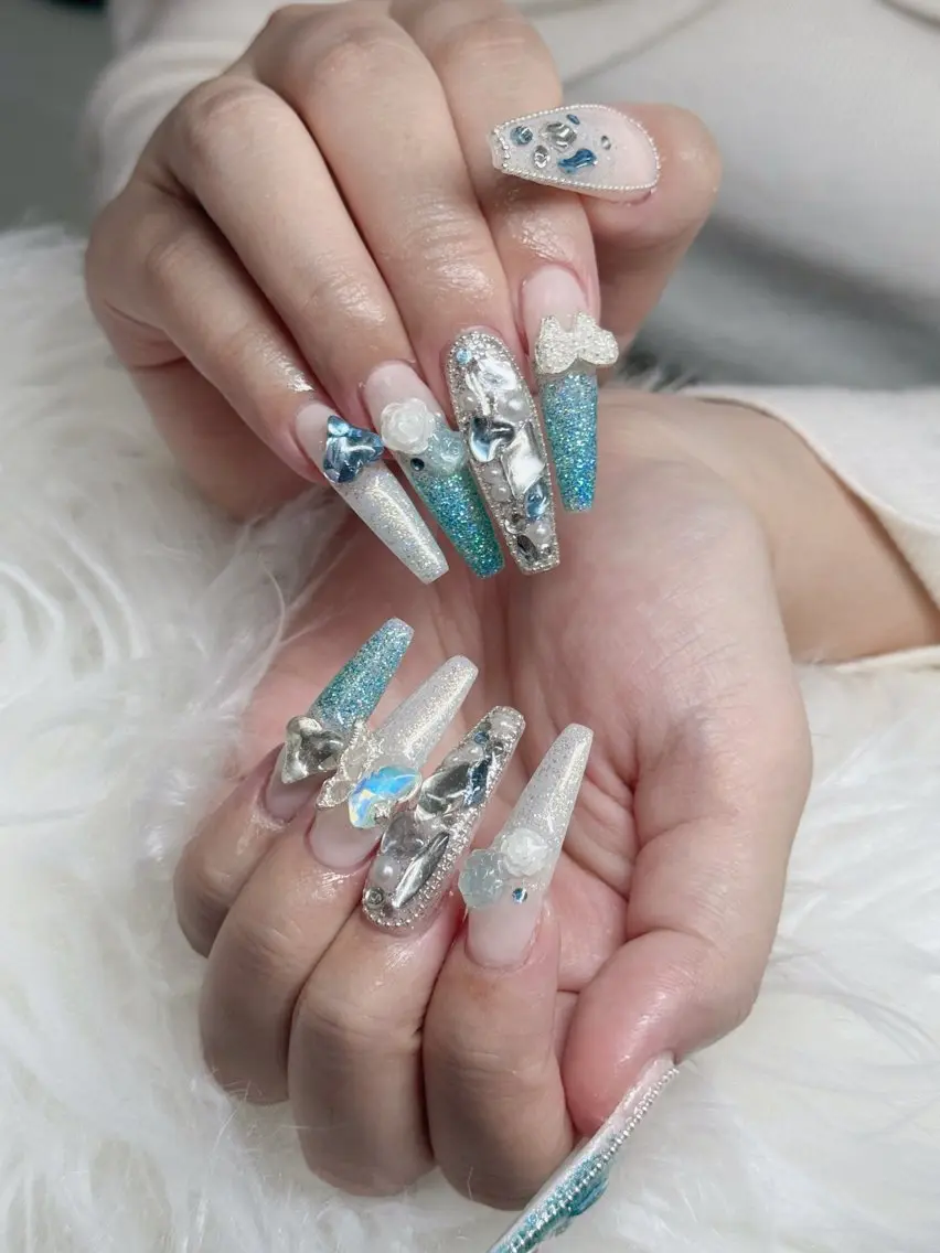ネイル アートネイル フレンチネイル ジェルネイル 韓国ネイル マグネットネイル ハンドネイル Lenie Nail Okuboのネイルデザイン