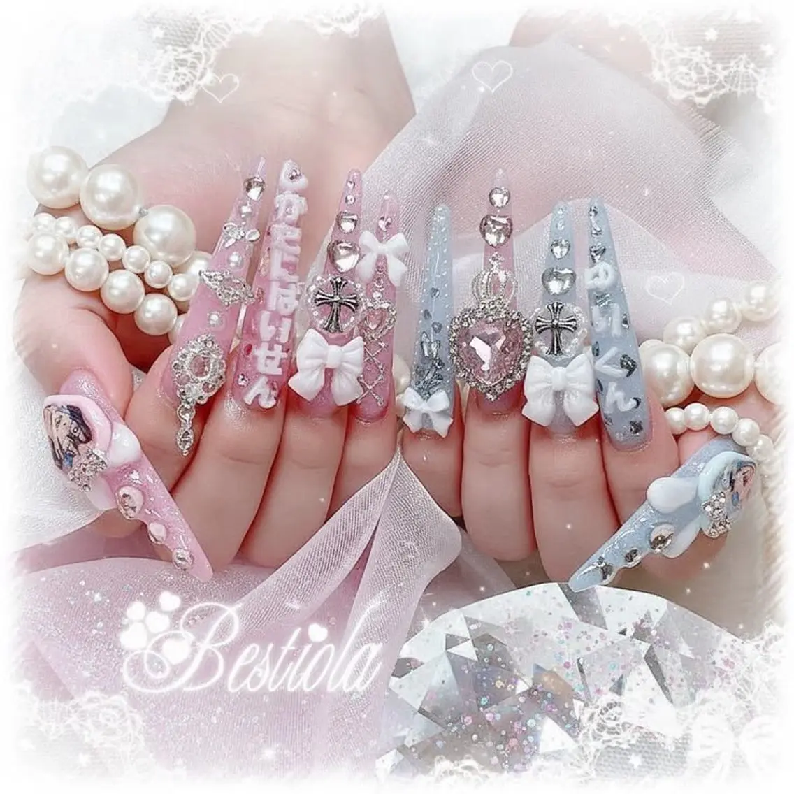 ネイル キラキラネイル 韓国ネイル マグネットネイル 持ち込み ネイルチップ ハンドネイル Chiee Bling.Nailのネイルデザイン