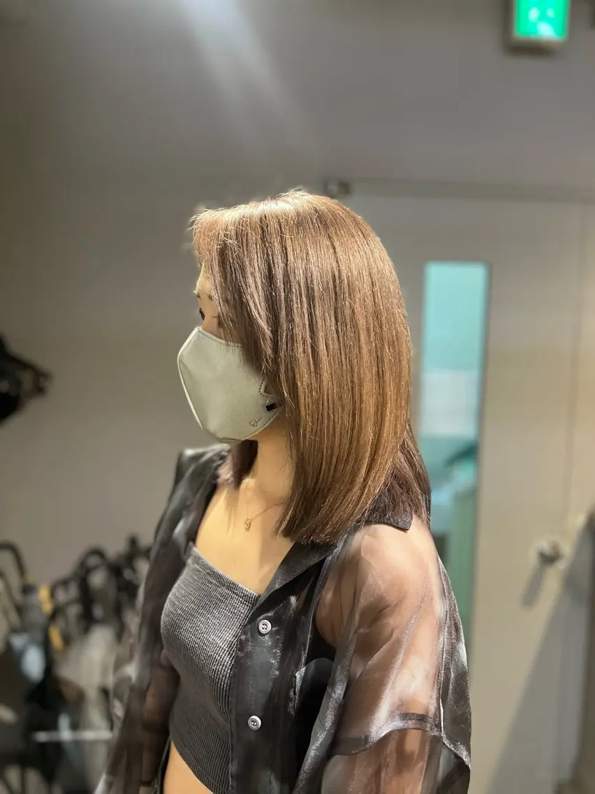 ミディアム カラー ヘアアレンジ カット ヘアカラー トリートメント ヘッドスパ ヘアセット 💍透明感×韓流ハイ トーン💍RYUTAのヘアスタイル