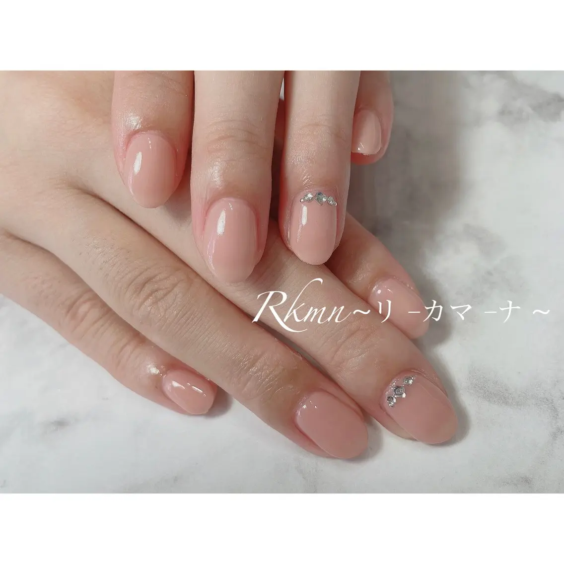 ネイル アートネイル ピンク ピンクベージュ 春ネイル ハンドネイル フットネイル ハンドケア Rkmn ~リ-カマ-ナ~のネイルデザイン