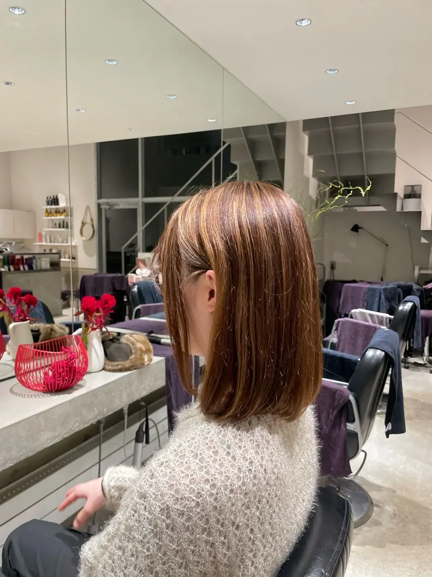 ミディアム kilto.きょうか 🍑カットモデル🍑のヘアスタイル