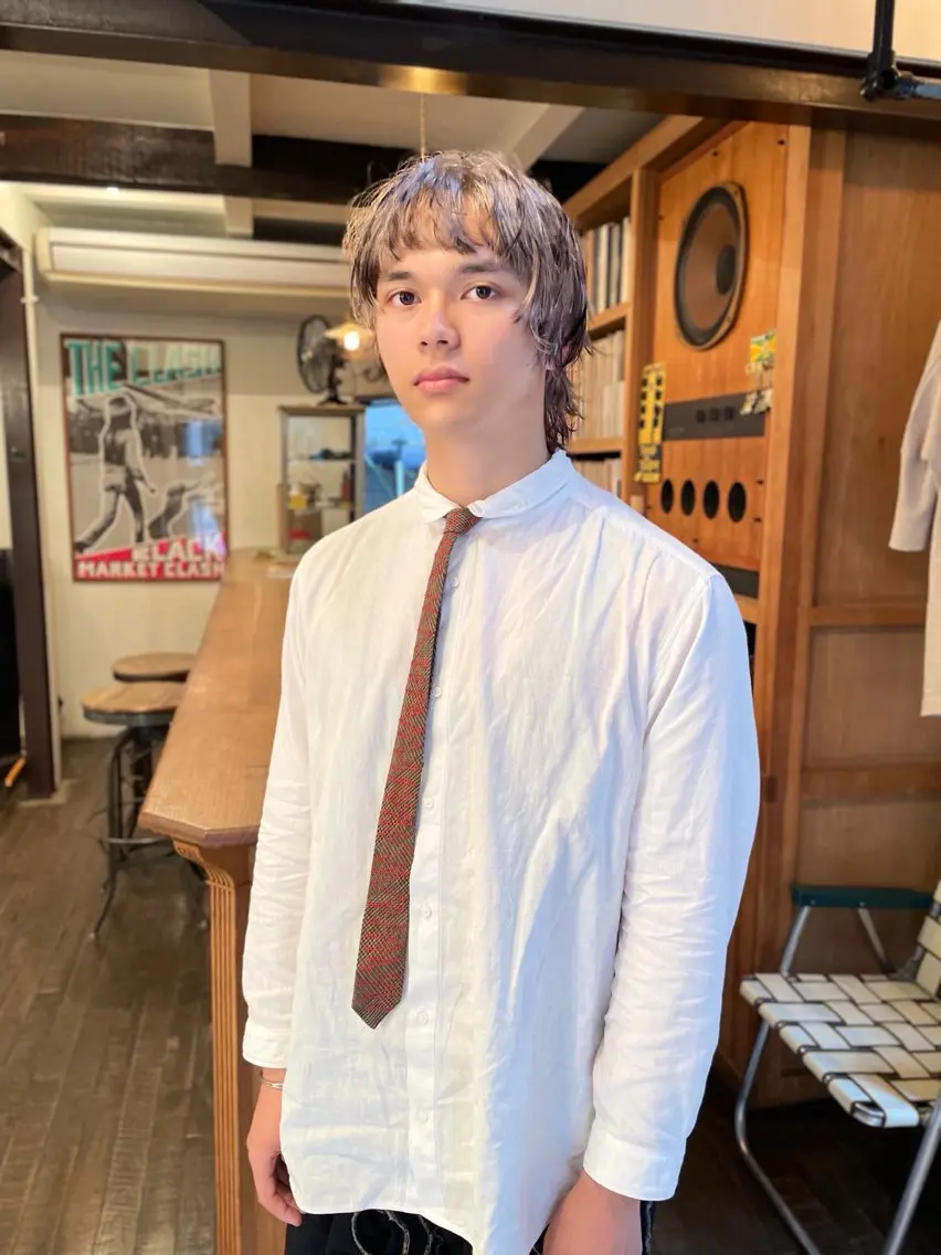 ショート カラー メンズ カット ヘアカラー 篠江 廉のヘアスタイル