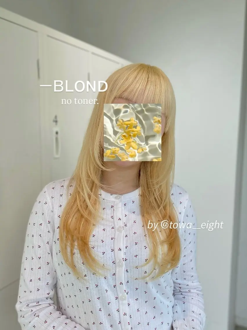 ロング カラー ブリーチ 抜きっぱなしブロンド ブロンド デザインカラー ヘアカラー towa / EIGHTのヘアスタイル