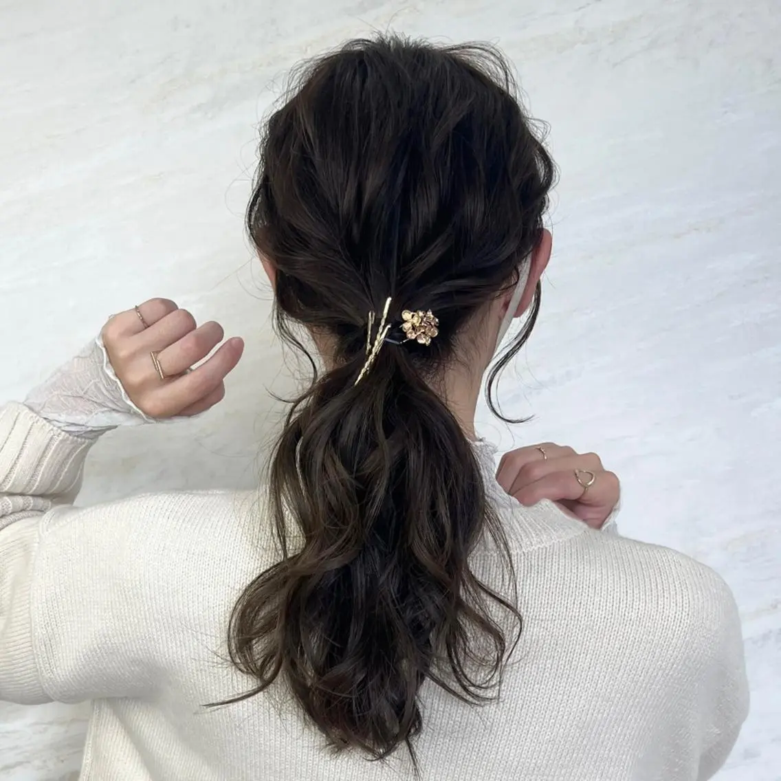 ロング ヘアアレンジ 顔周りカット/透明感 カラー🤍大塚蛍のヘアスタイル