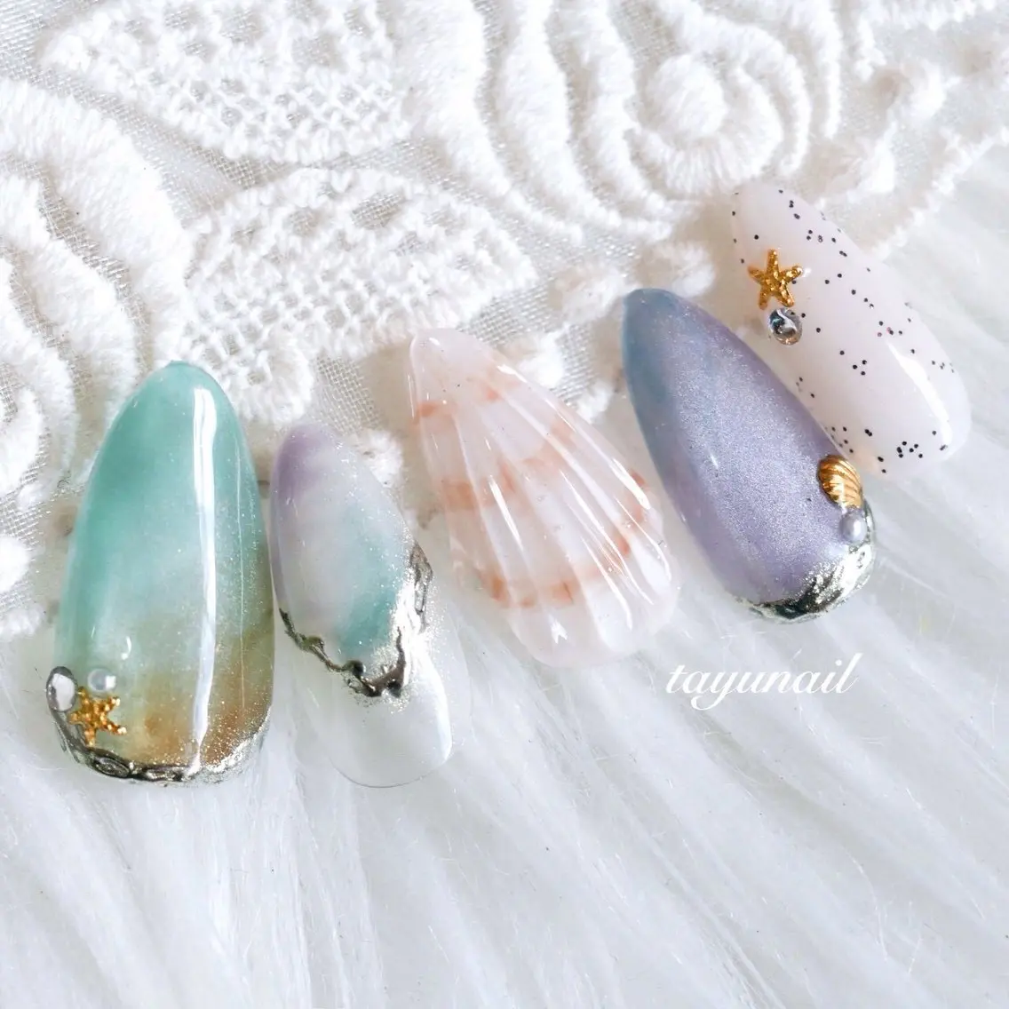 ネイル アートネイル フットネイル ジェルネイル パラジェル ネイルサロン 【たゆnail】のネイルデザイン