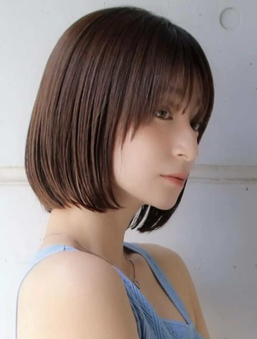 ミディアム ボブ カット ヘアカラー 鈴木 優斗のヘアスタイル