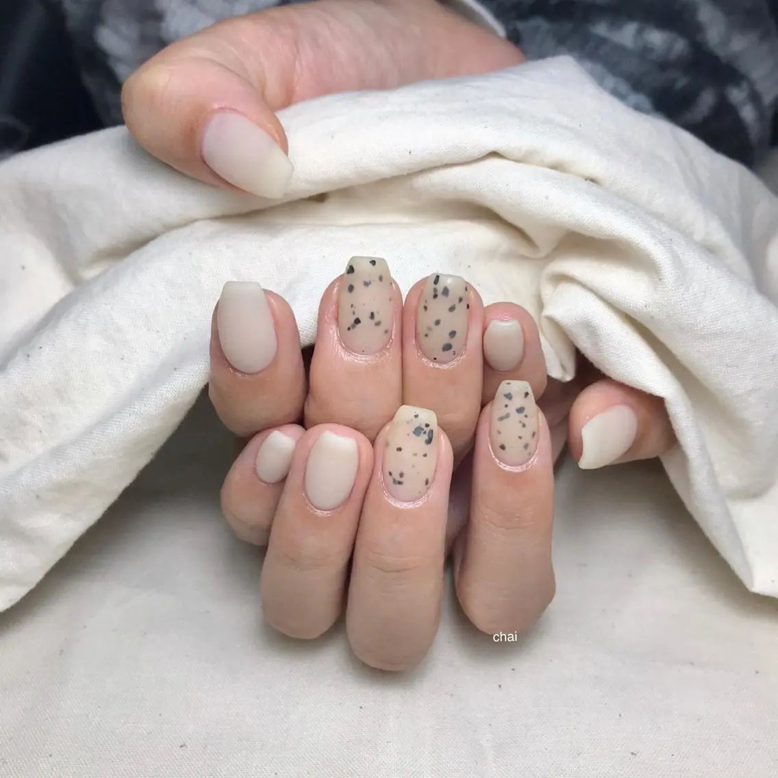 ネイル マットネイル ハンドネイル chai nail _ai📍鶴橋/桃谷のネイルデザイン