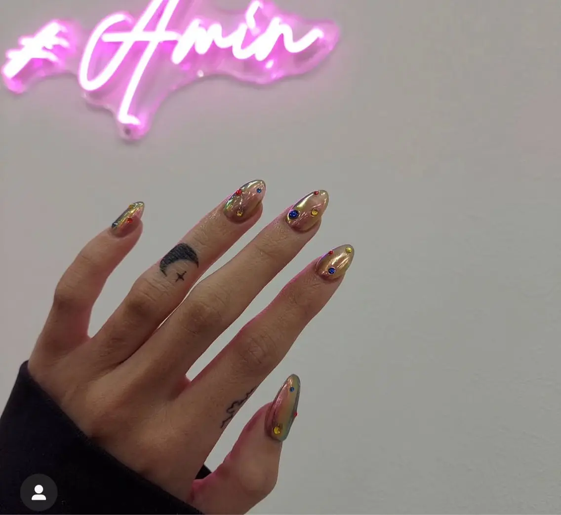 ネイル 長さ出し フットネイル ジェルネイル 韓国ネイル マグネットネイル #Amin nail salonのネイルデザイン