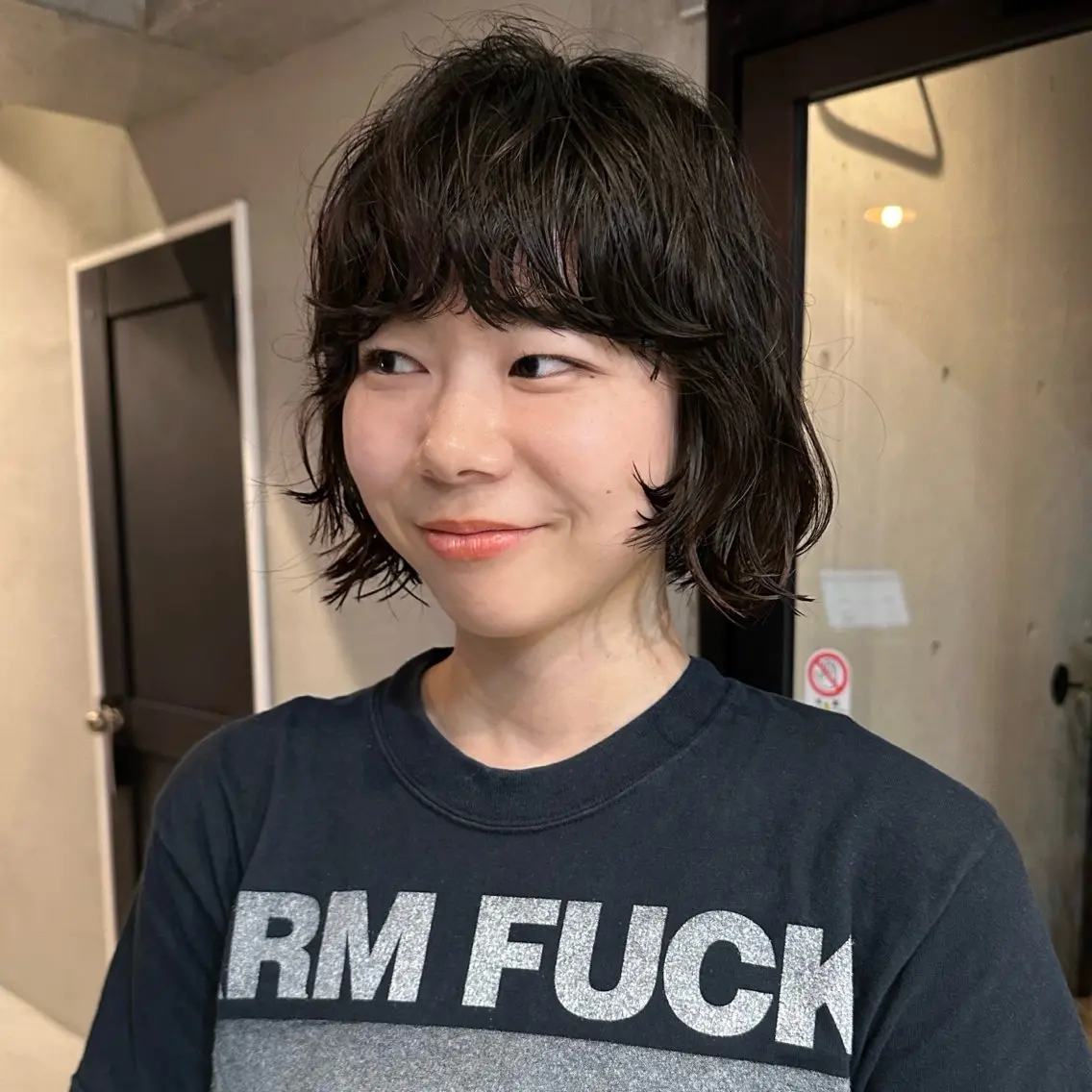 ショート パーマ カット パーマ トリートメント 前野 日奈のヘアスタイル