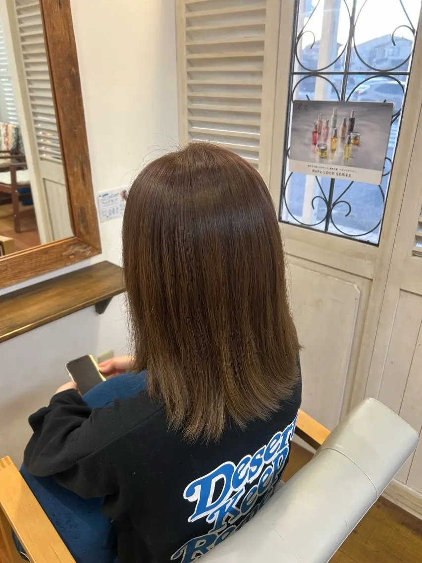 ミディアム ヘアカラー トリートメント 改瀬 由衣のヘアスタイル