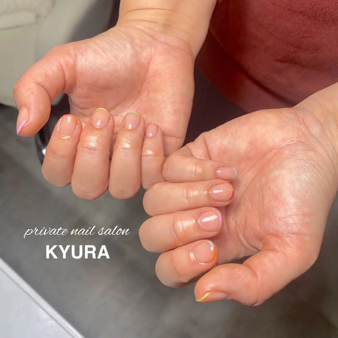 ネイル フレンチネイル ハンドネイル 大東市ネイルサロン 【KYURA】きゅらのネイルデザイン