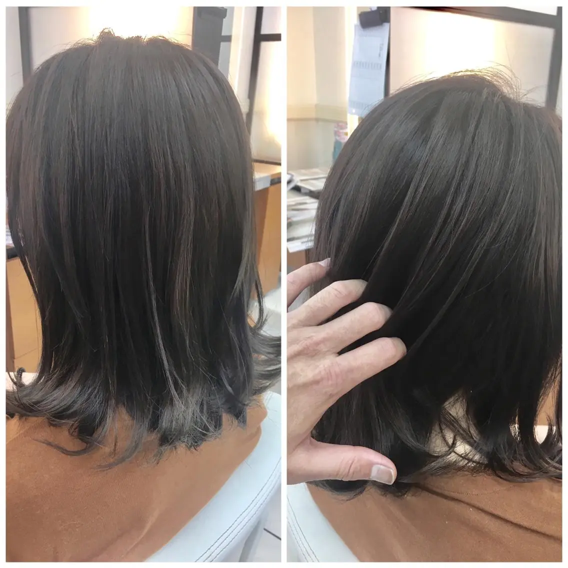 カラー アッシュ バレイヤージュ イルミナカラー ラベンダーカラー ラベンダーアッシュ カット ヘアカラー ブリーチ/バレイヤ ージュ川端裕司のヘアスタイル