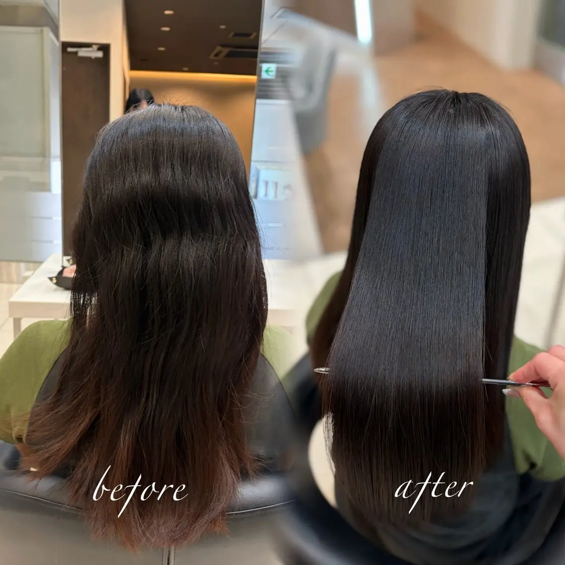 ロング 縮毛矯正 トリートメント sakura / Blan ⟡.·のヘアスタイル