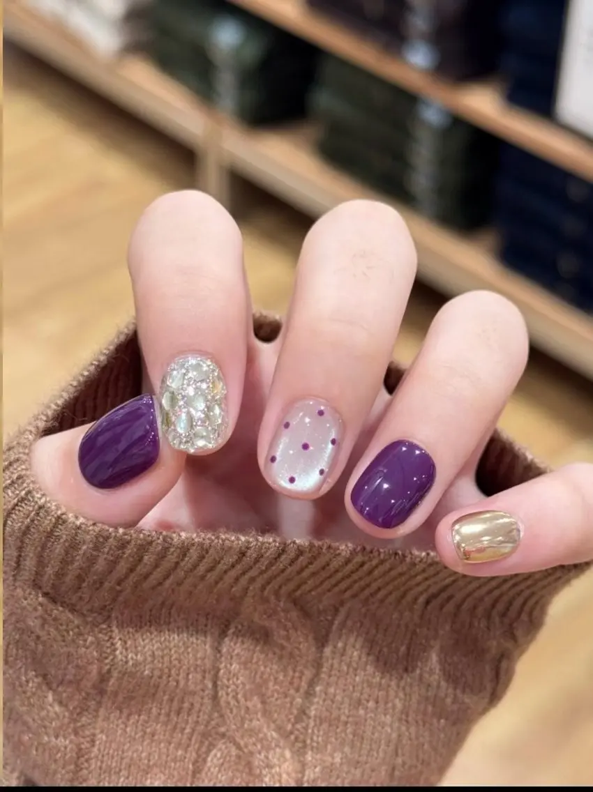 ネイル ハンドネイル H3 Nail Tsuki🦋💙のネイルデザイン