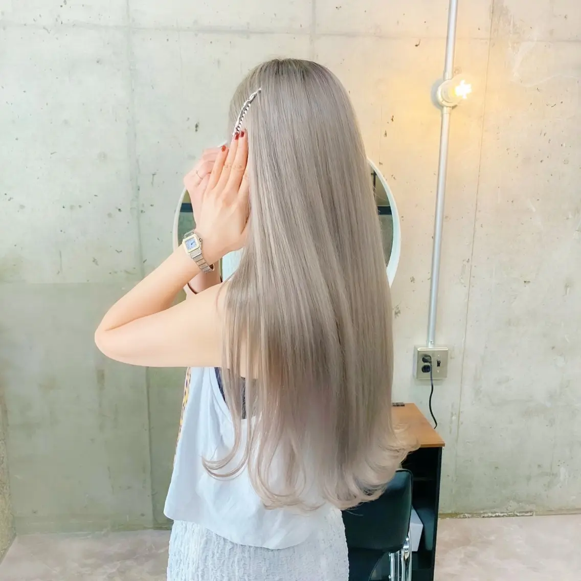 ロング ハイトーン🫧艶髪 MAIKAのヘアスタイル