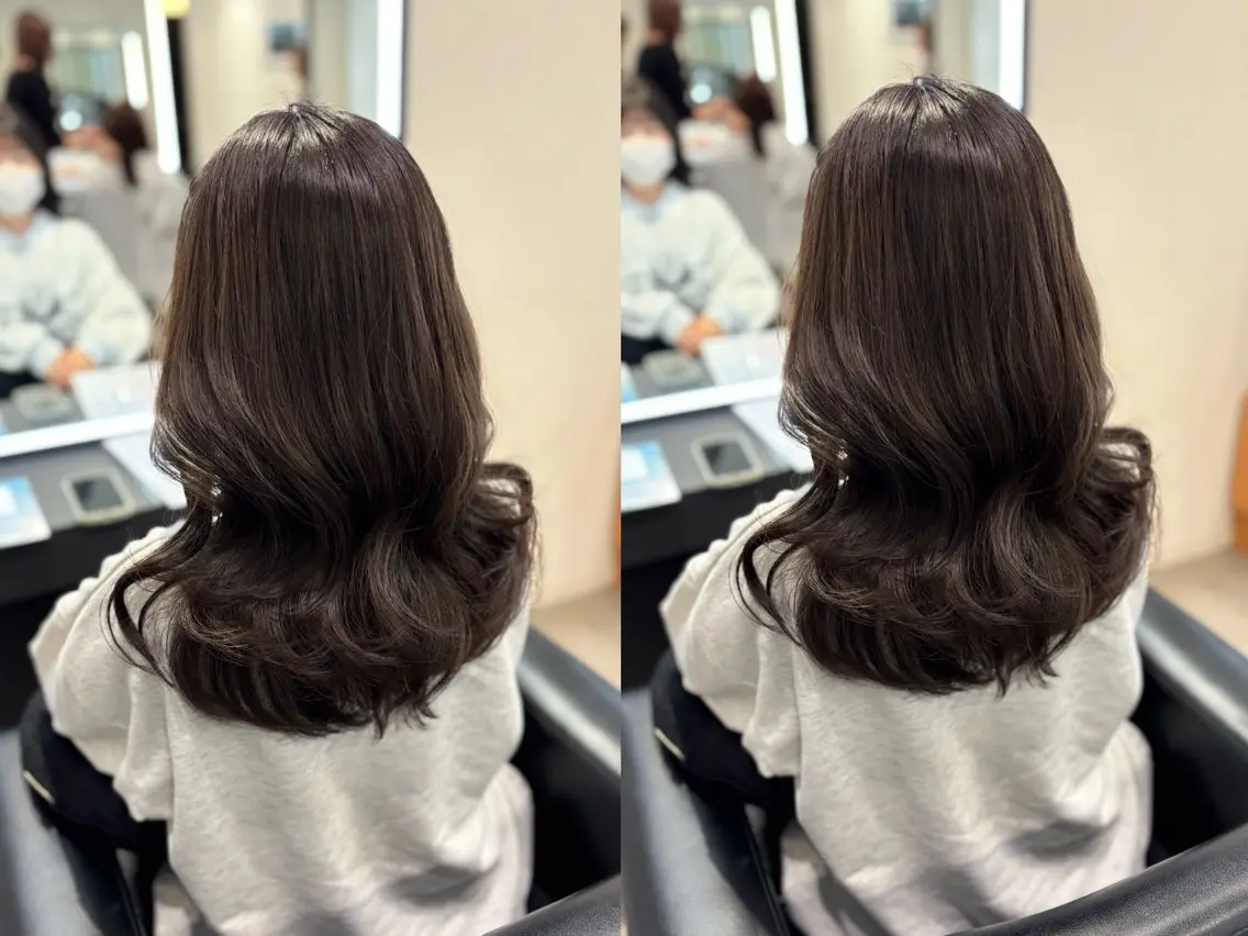 ミディアム 髪質改善・水素カラー ARIA（ému）のヘアスタイル