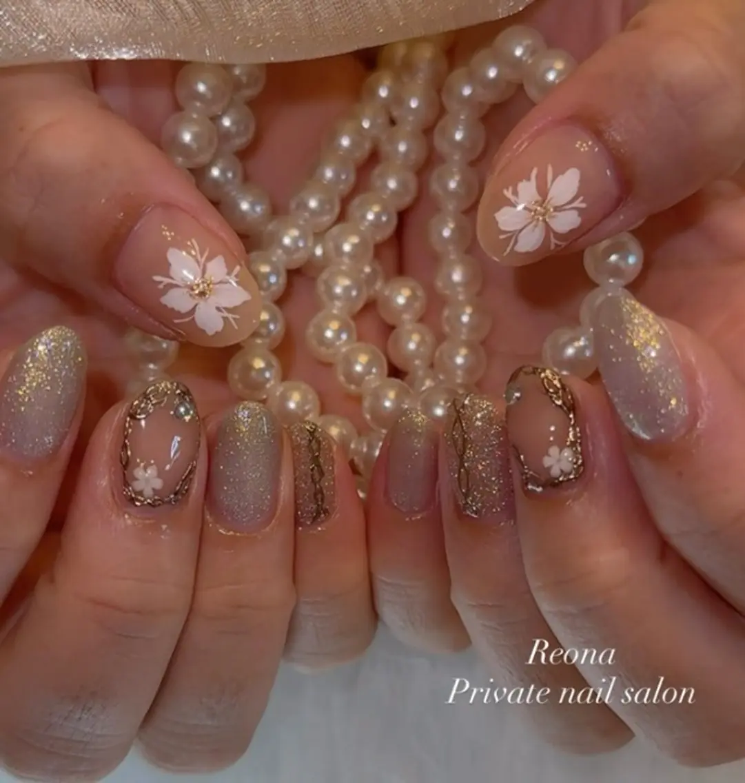 ネイル マグネットネイル ワンホンネイル Reona Nailのネイルデザイン