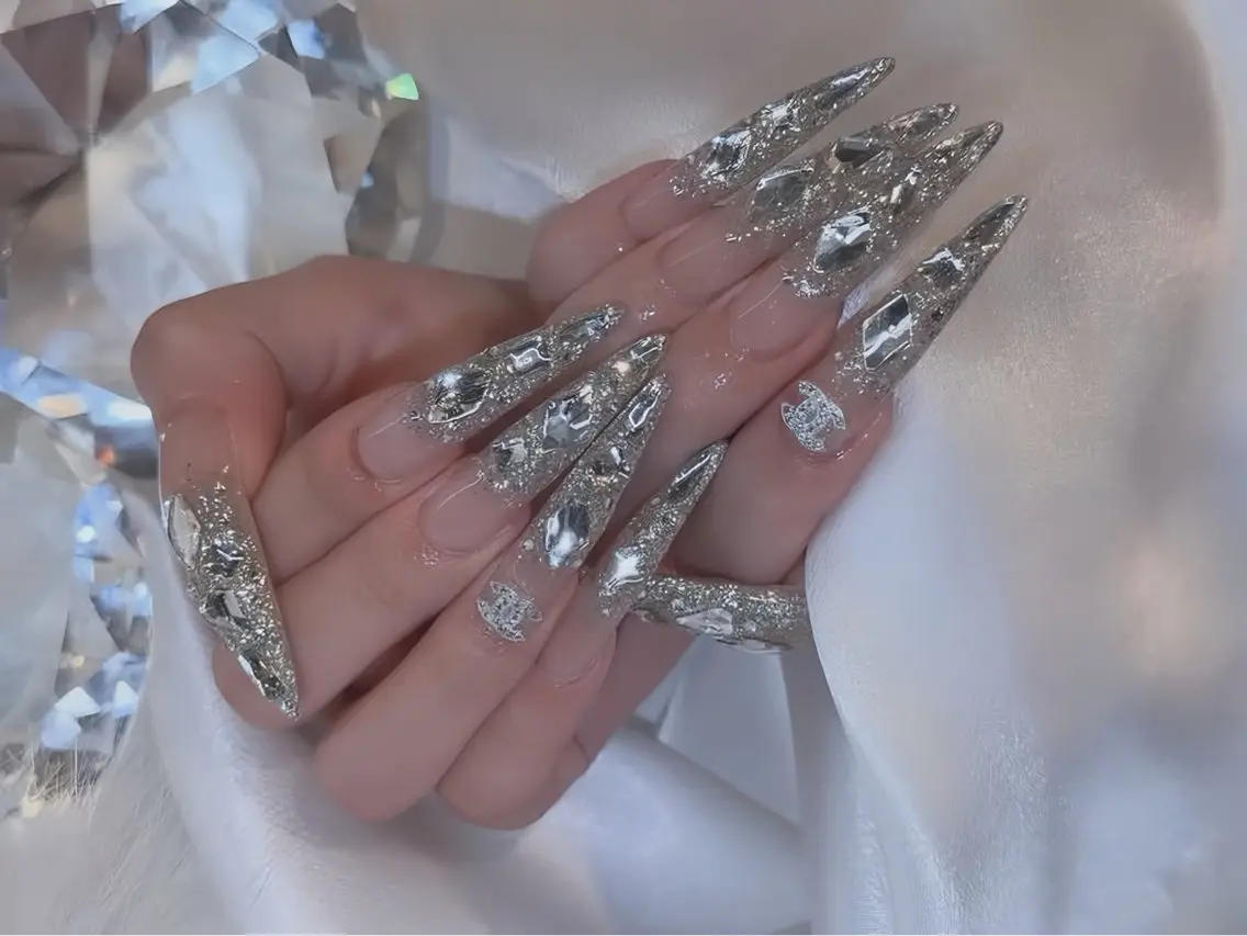 ネイル クリアネイル ドット フットネイル ジェルネイル グリーン ハンドネイル Rin Nail 新大久保店のネイルデザイン