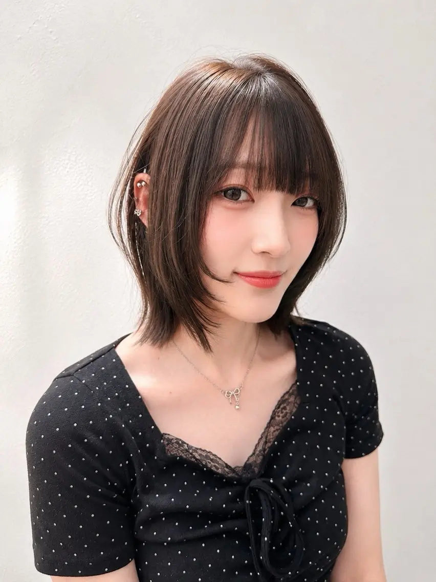 ミディアム カラー カット ヘアカラー トリートメント 縮毛矯正/髪質改善/ 石橋代智のヘアスタイル