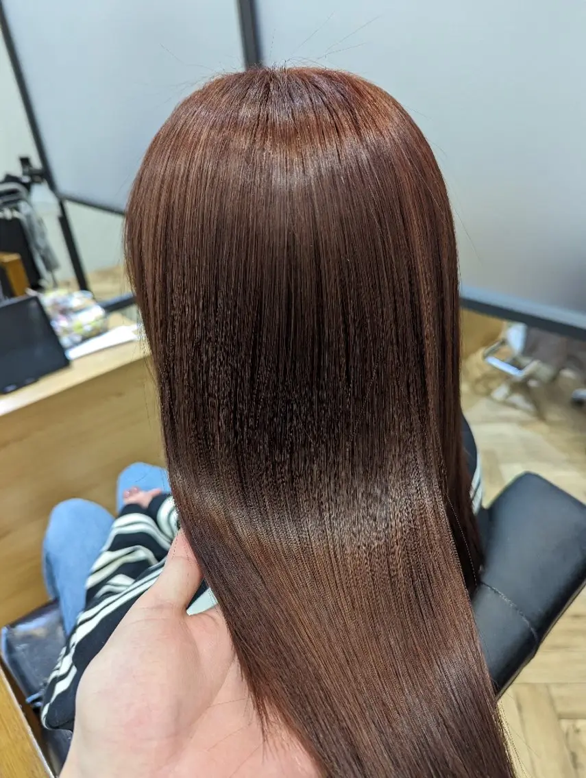 ロング カラー くせ毛 ✨METEO導入店✨ 髪質改善×縮毛矯正のヘアスタイル