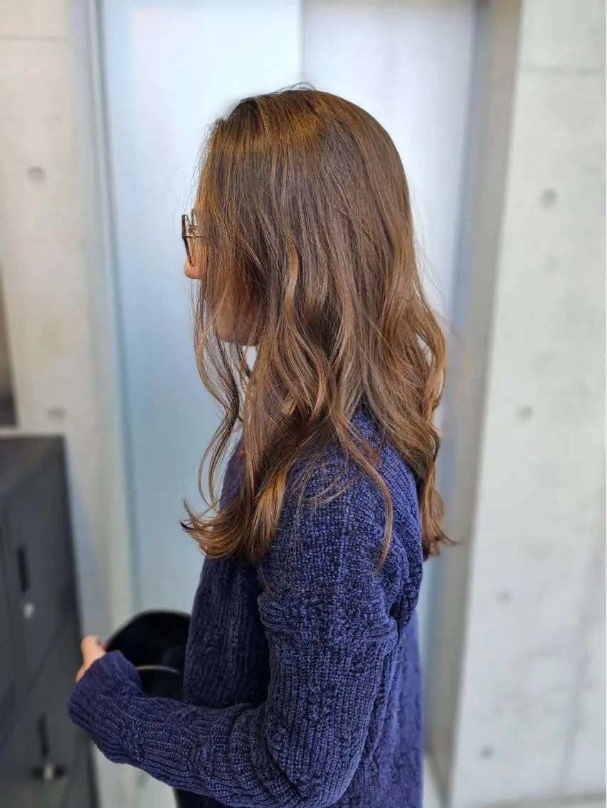 セミロング カラー カット ヘアカラー トリートメント 【銀座】艶髪/上品な カラー特化/涼/駅近のヘアスタイル