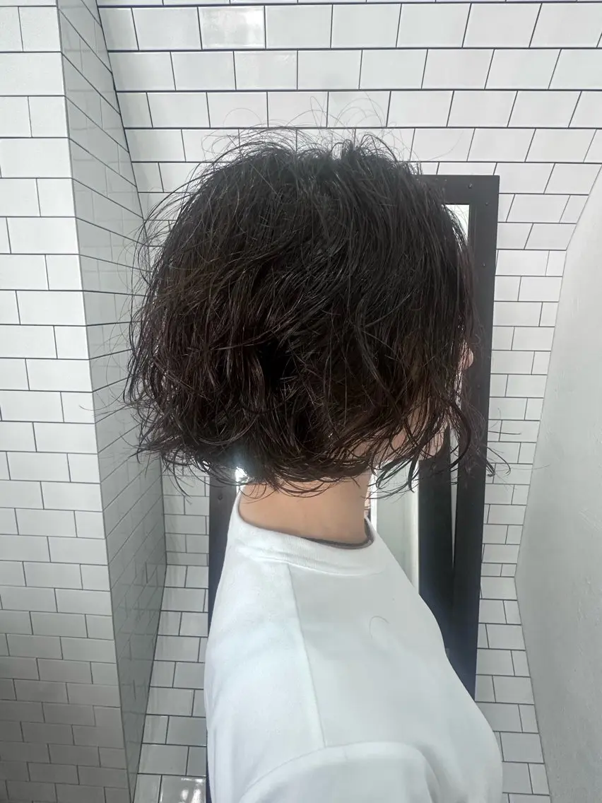 ミディアム パーマ カット パーマ トリートメント 妙見 知洋のヘアスタイル