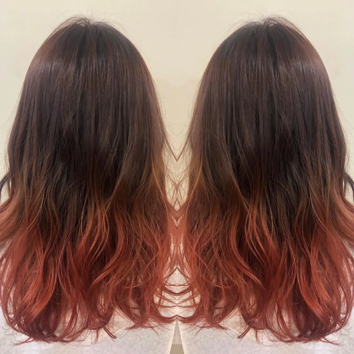 セミロング カラー 菅 翔太のヘアスタイル