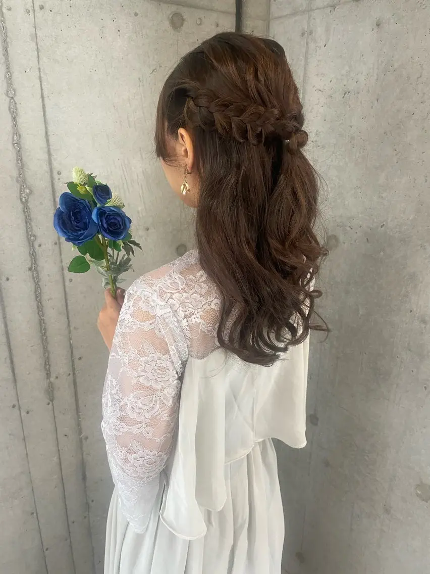 ヘアアレンジ ハーフアップ ヘアセット 美髪× ヘアセット✨Araiのヘアスタイル