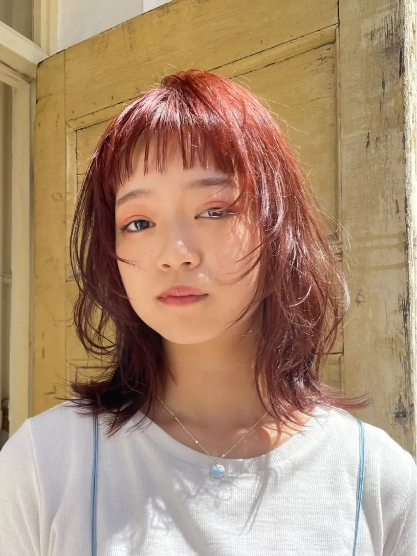 ミディアム 透け感カラー/ SUのヘアスタイル