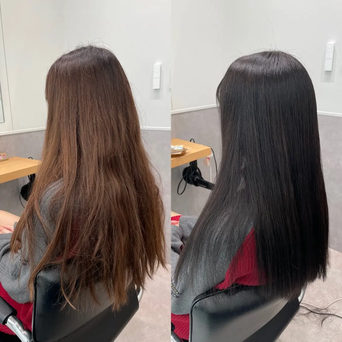 セミロング カラー アディクシーカラー 透明感カラー エドルカラー グレージュ トリートメント 髪質改善ヘアケア 艶髪特化/上田のヘアスタイル