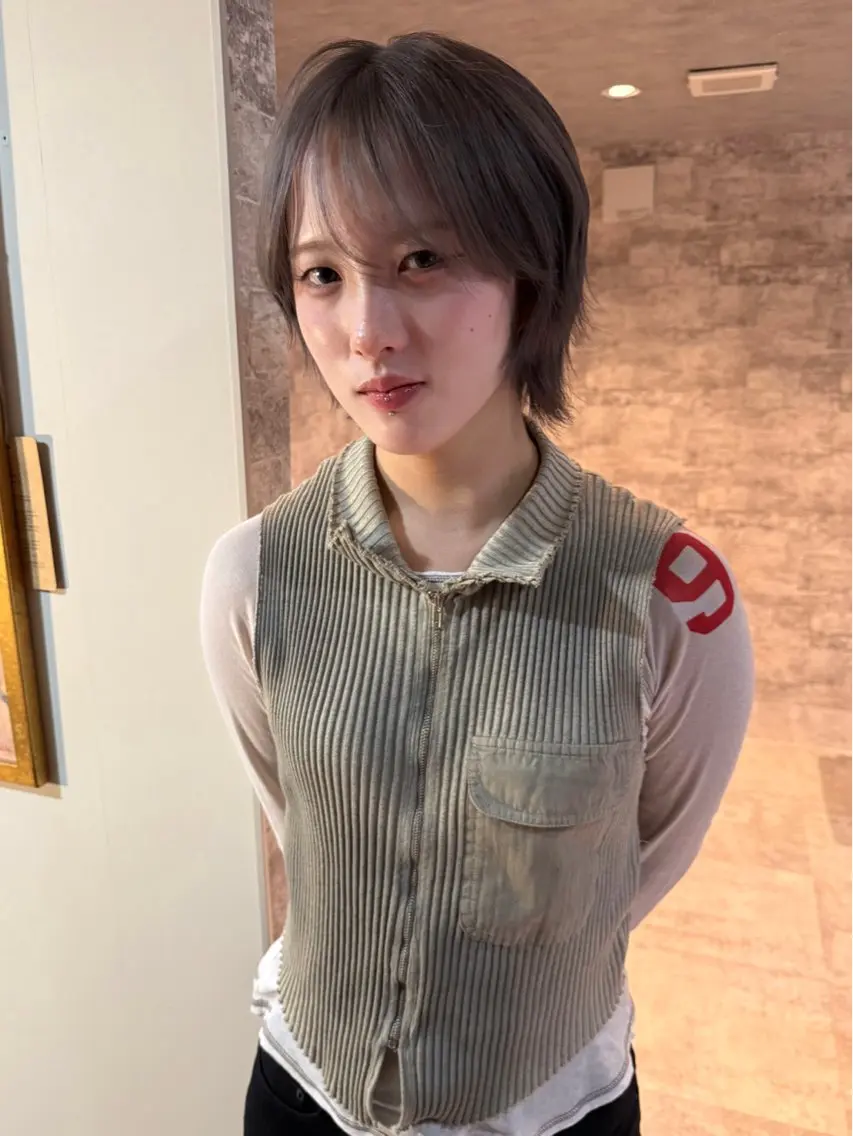 ショート カラー 似合わせカット カット ヘアカラー トリートメント mai / linoah˚✧のヘアスタイル