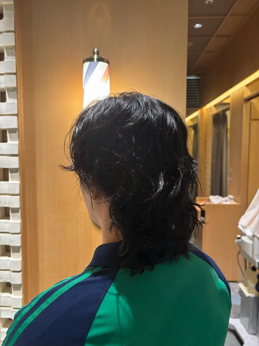 ロング パーマ メンズ メンズウルフカット ウルフカット 村上ひかり /メンズモデル募集のヘアスタイル