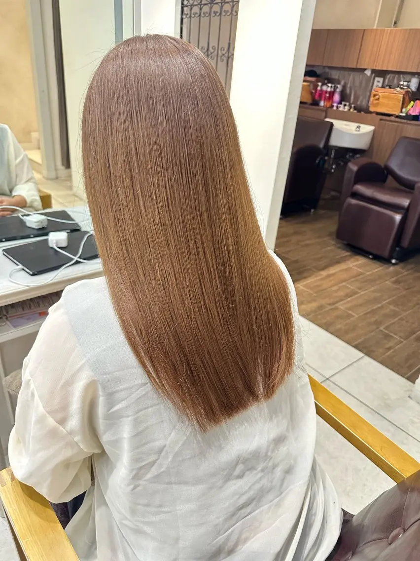 ロング カラー ベージュカラー トリートメント カット 艶髪／ブリーチ🌟 銀座/HARUKAのヘアスタイル