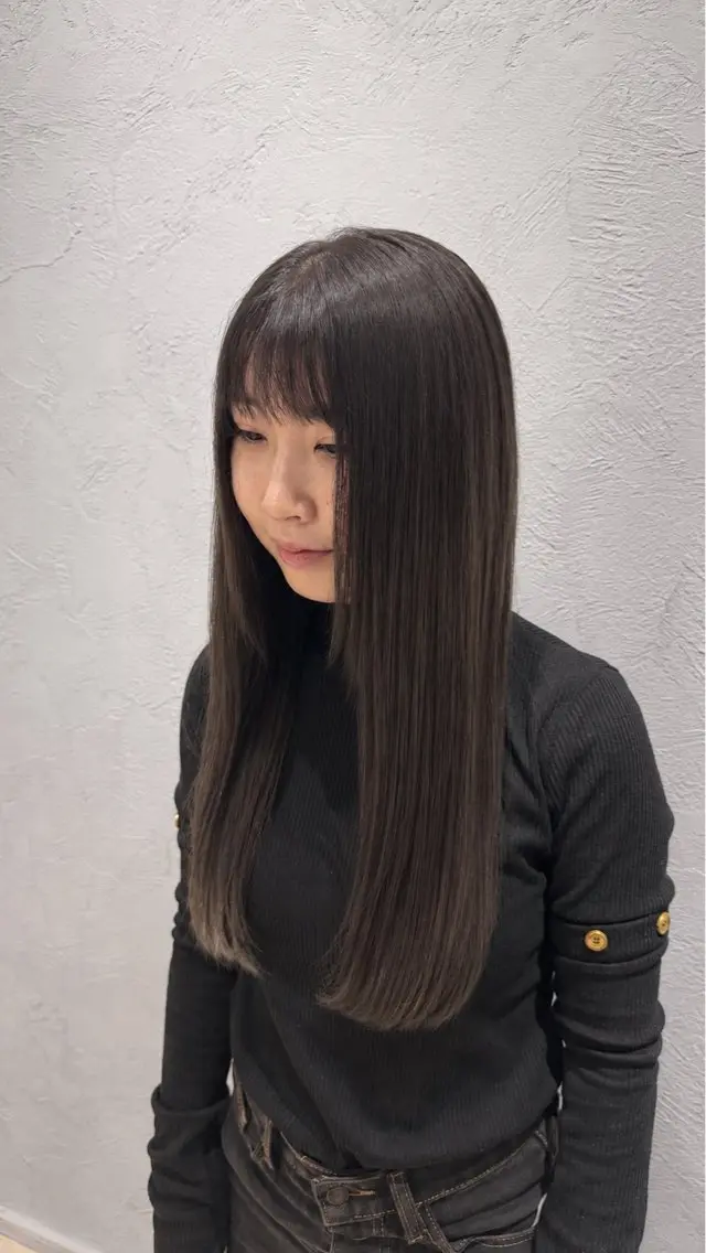 カラー ブリーチ ダブルカラー グレージュ ブリーチなしカラー ヘアカラー トリートメント MANA /名駅/透明感カラーのヘアスタイル
