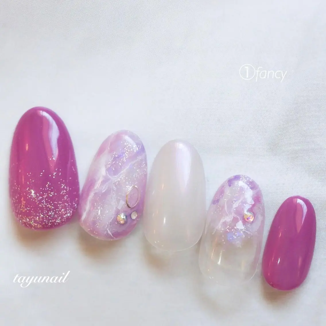 ネイル アートネイル ブルー ジェルネイル ニュアンスネイル ワンカラーネイル ネイルサロン 【たゆnail】のネイルデザイン