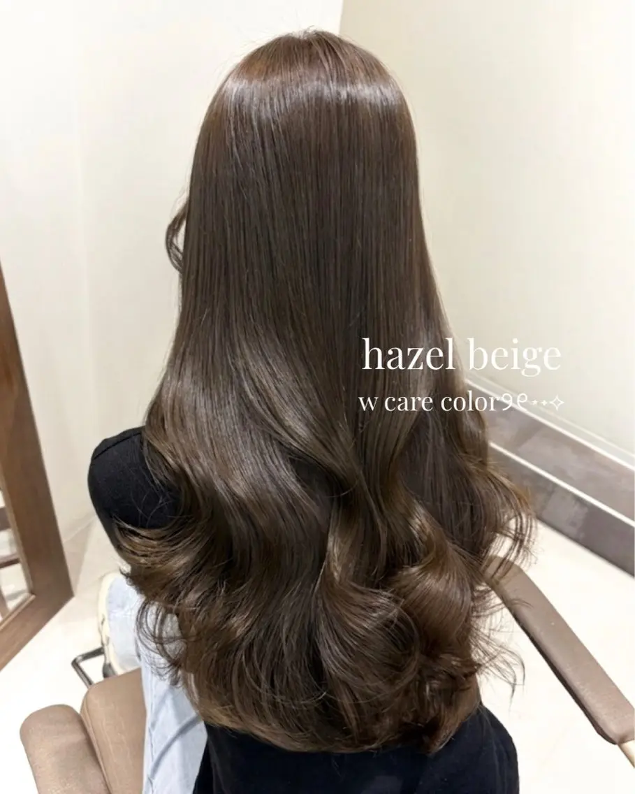 ロング カラー カット ヘアカラー トリートメント ブリーチなしWカラー 🎀韓国ヘア/amiのヘアスタイル