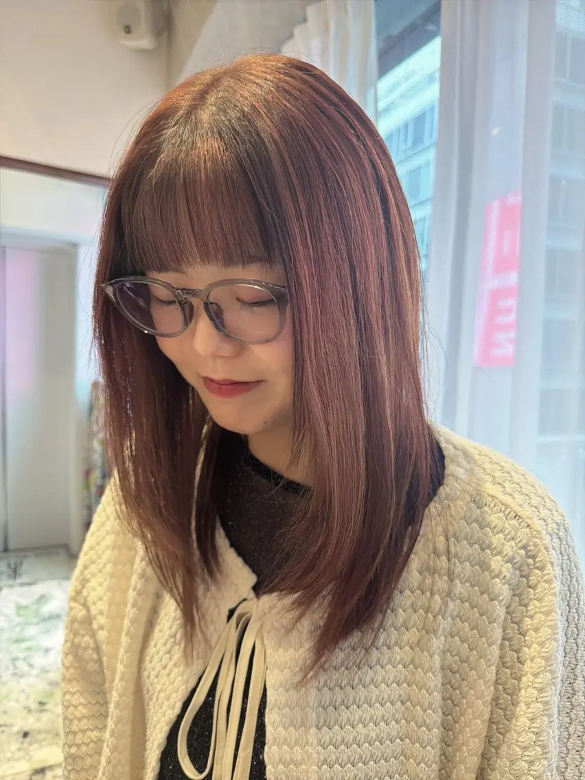 ミディアム ヘアカラー トリートメント ayumi🦖/ 似合わせカラー🤎のヘアスタイル