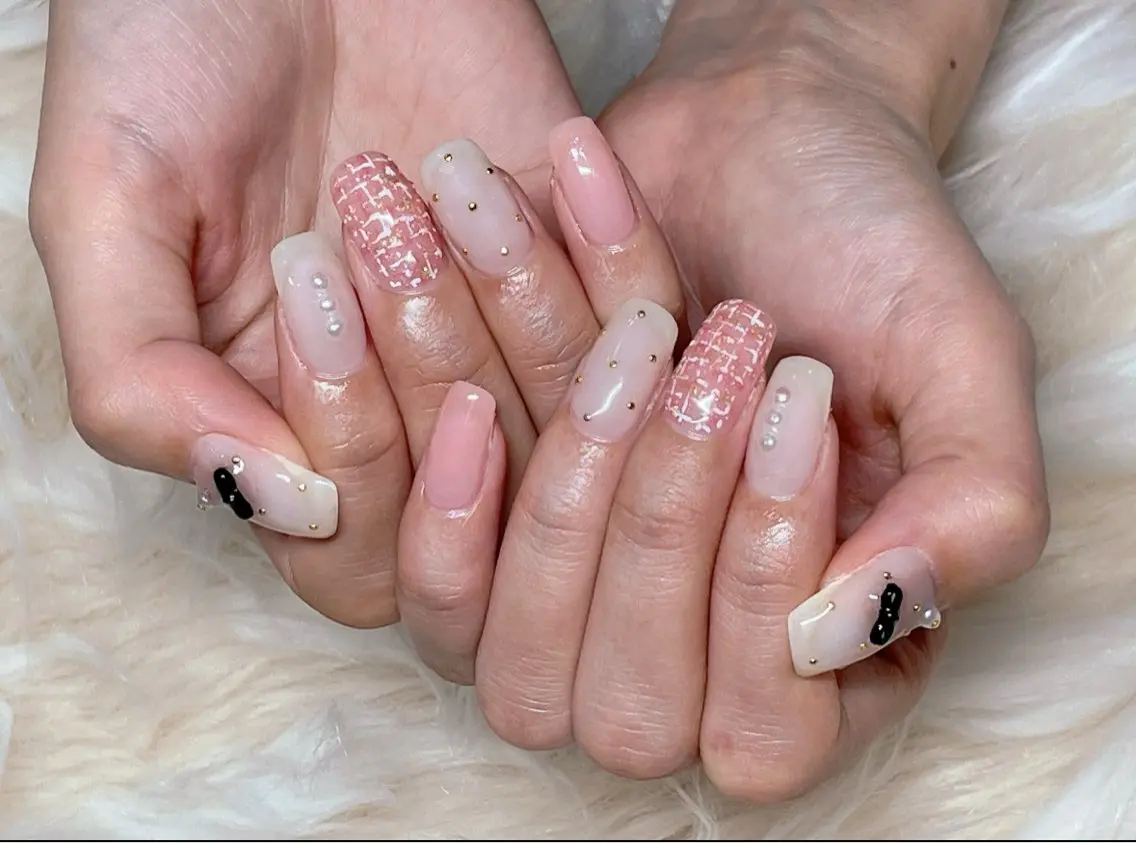 ネイル 長さ出し フレンチネイル ジェルネイル グラデーション 韓国ネイル ハンドネイル Nail&eye Belire 新宿のネイルデザイン