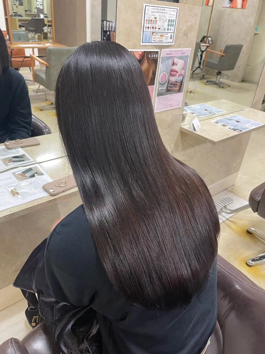 ロング 縮毛矯正 縮毛・酸性ストレート 特化のヘアスタイル