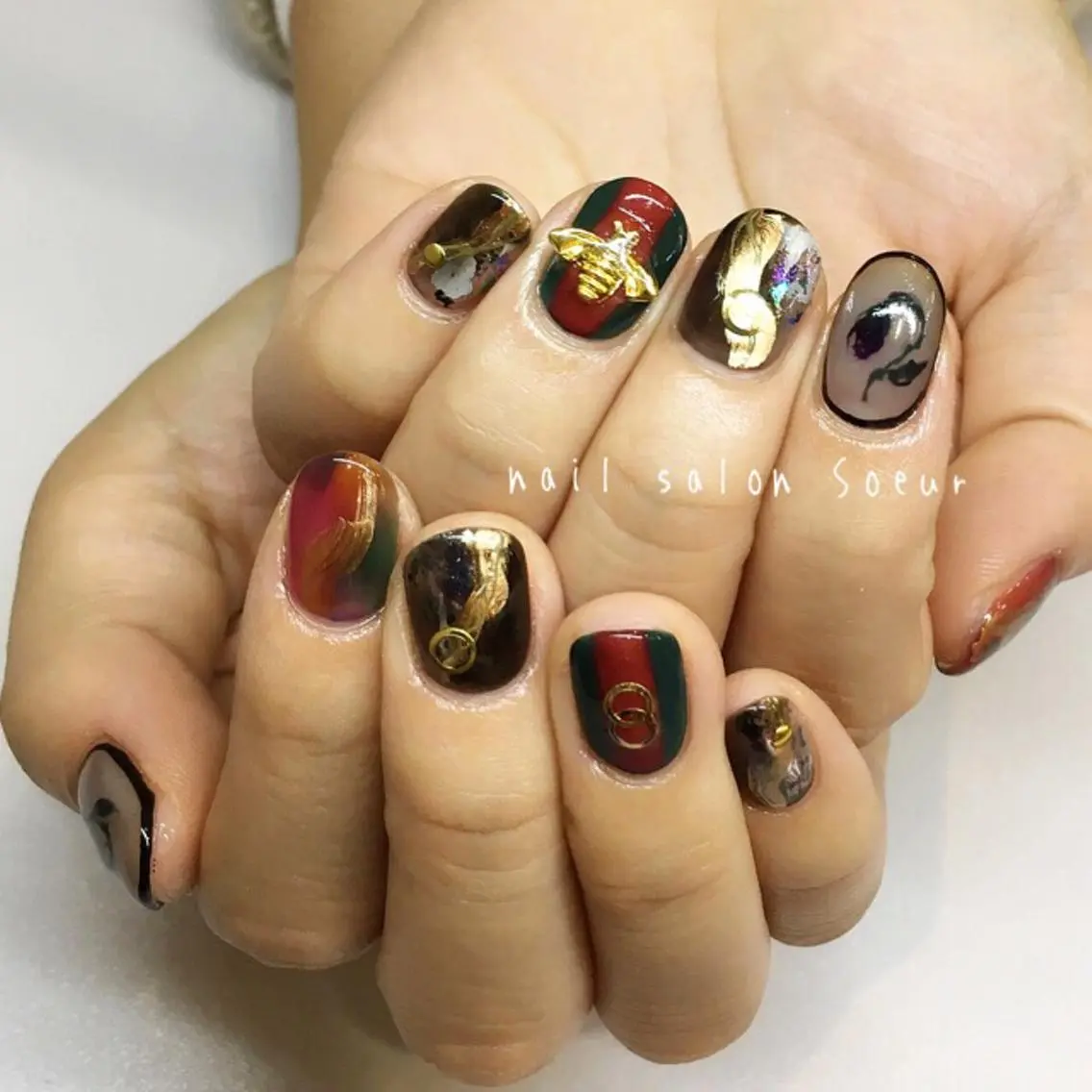 ネイル アートネイル ジェルネイル ニュアンスネイル ハンドネイル nail salon Soeurのネイルデザイン